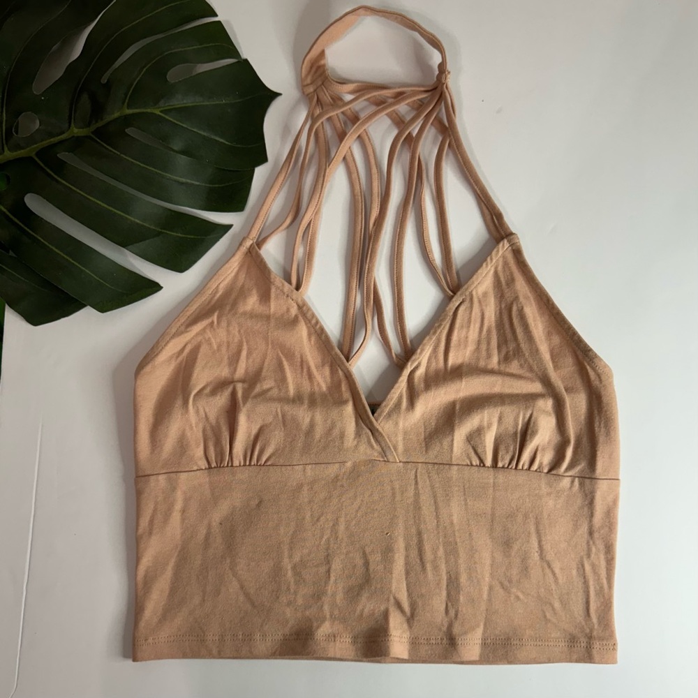 Charlotte Russe Beige Strappy Top